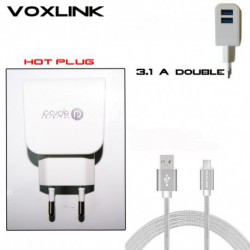 Chargeur Double port micro usb Voxlink